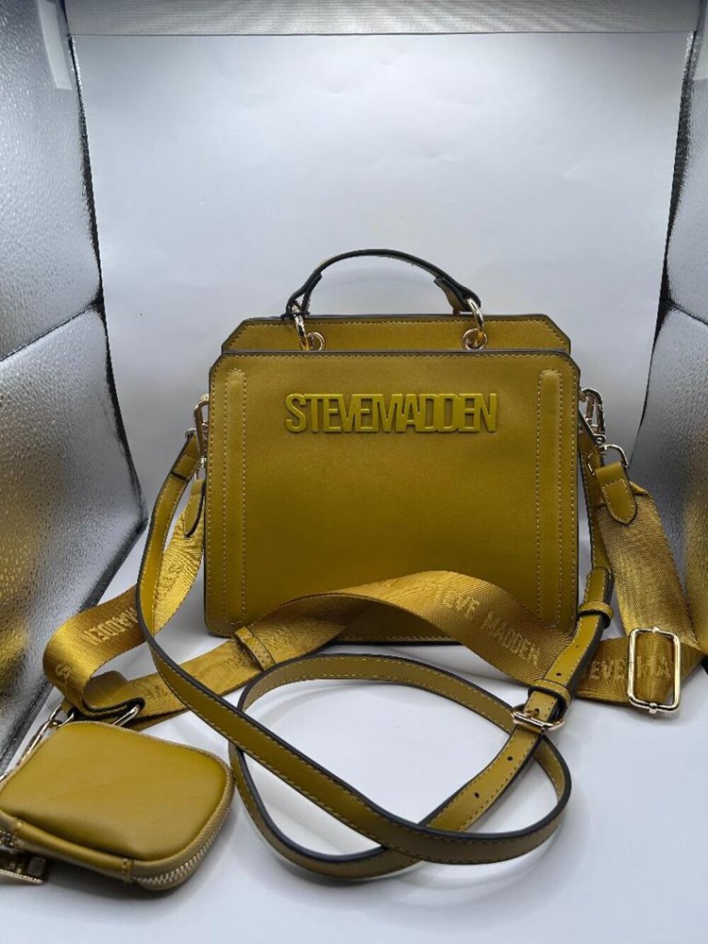 Yellow Medium Sized Crossbody Steve Madden Bevelyn Purse